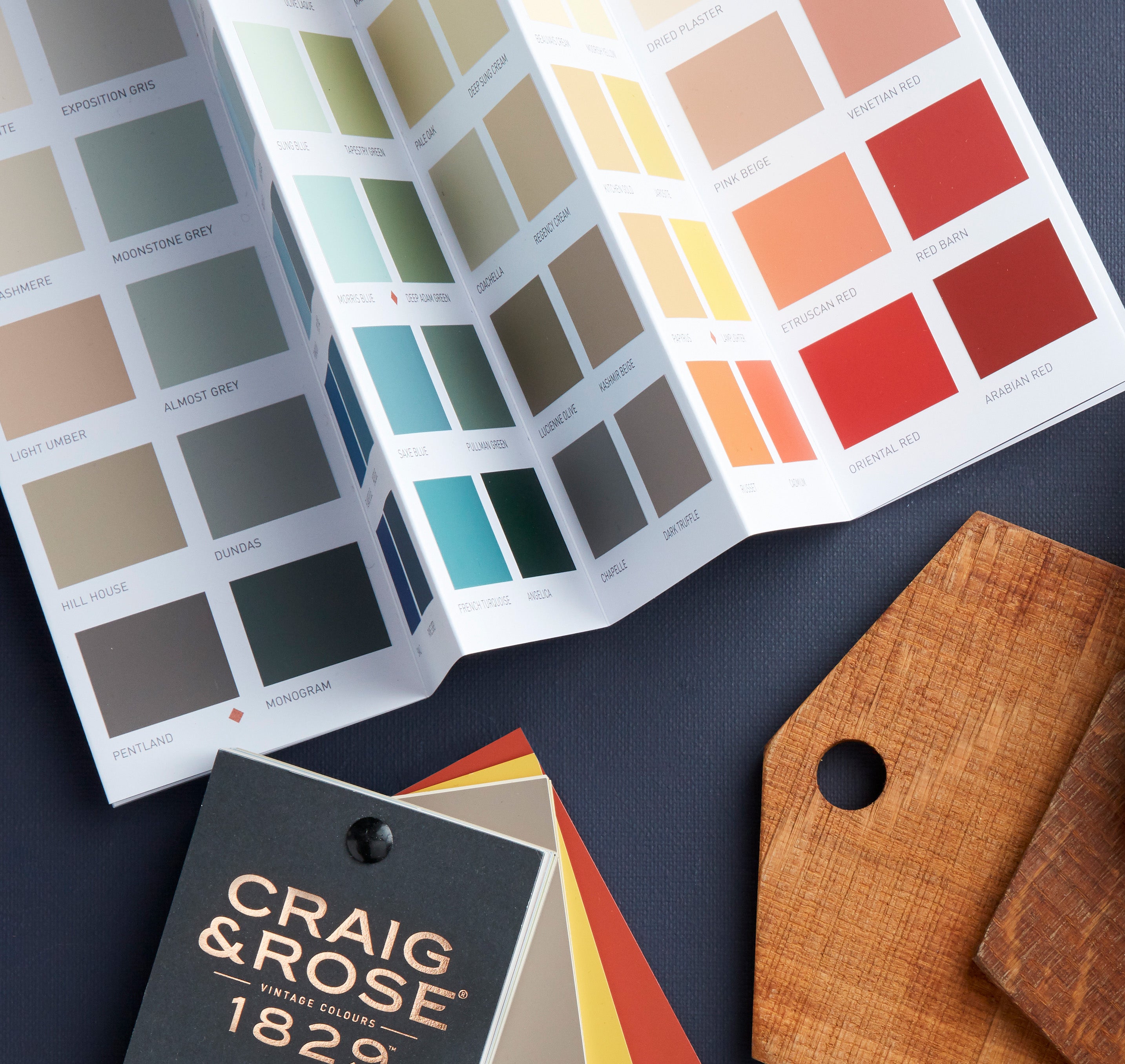 Color Craige Craig & Rose Colour Cards I 1829 Vintage Collection and Artisan Special ...